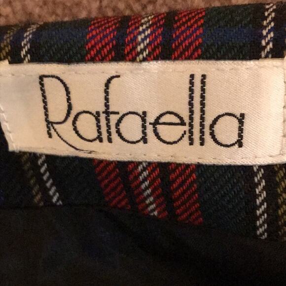 Rafaella Wool Plaid Holiday Skirt. 12 - Picture 2 of 5